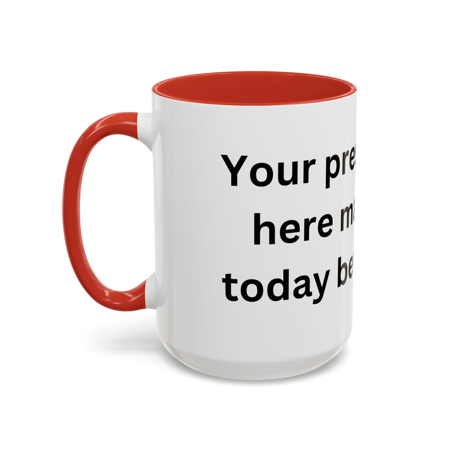 Bee Kind - Your presence here makes today better - Accent Coffee Mug (11, 15oz)