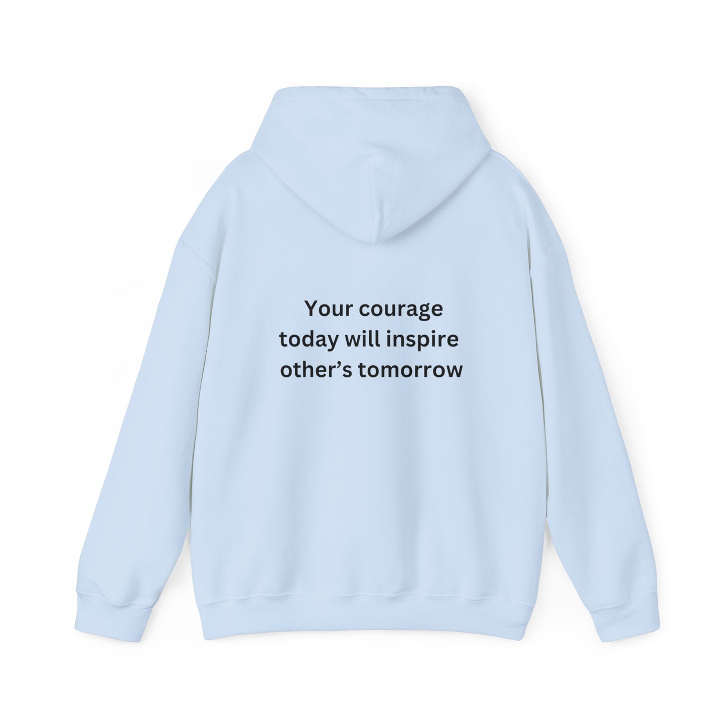 Bee Kind - (Back) Your courage today will inspire other's tomorrow - Unisex Heavy Blend™ Hooded Sweatshirt