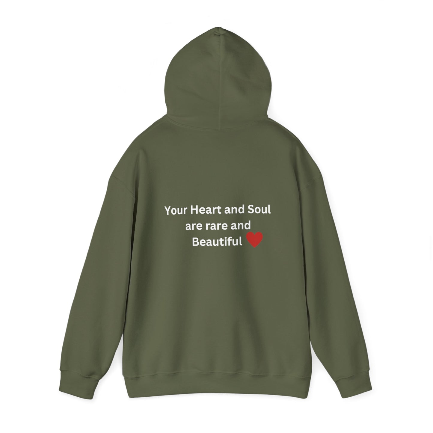 Bee Kind - (Back) -Your heart and soul are rare and beautiful - Unisex Heavy Blend™ Hooded Sweatshirt