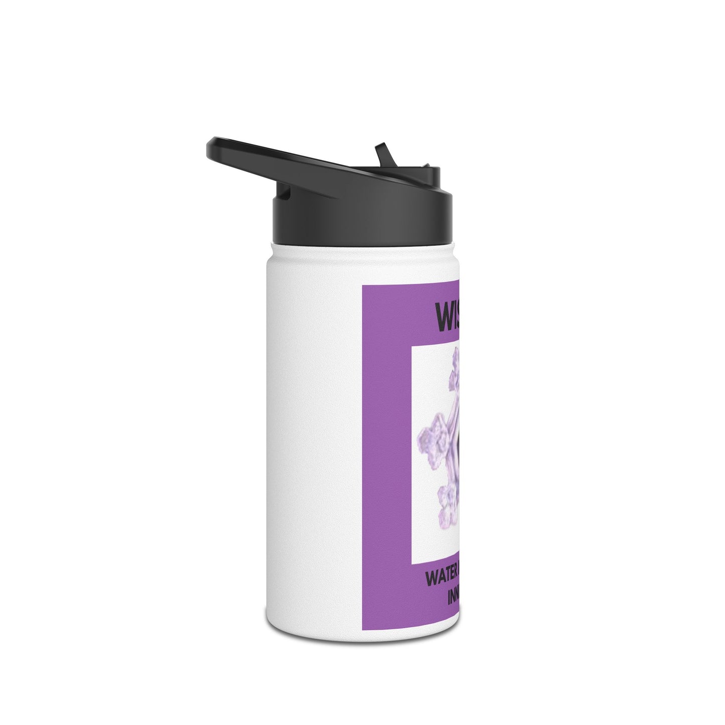 Wisdom - water crystal - Stainless Steel Water Bottle, Standard Lid