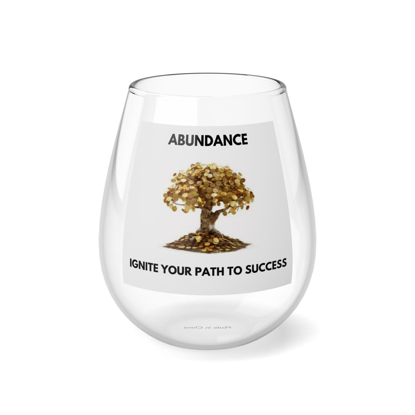 Abundance - Stemless Wine Glass, 11.75oz