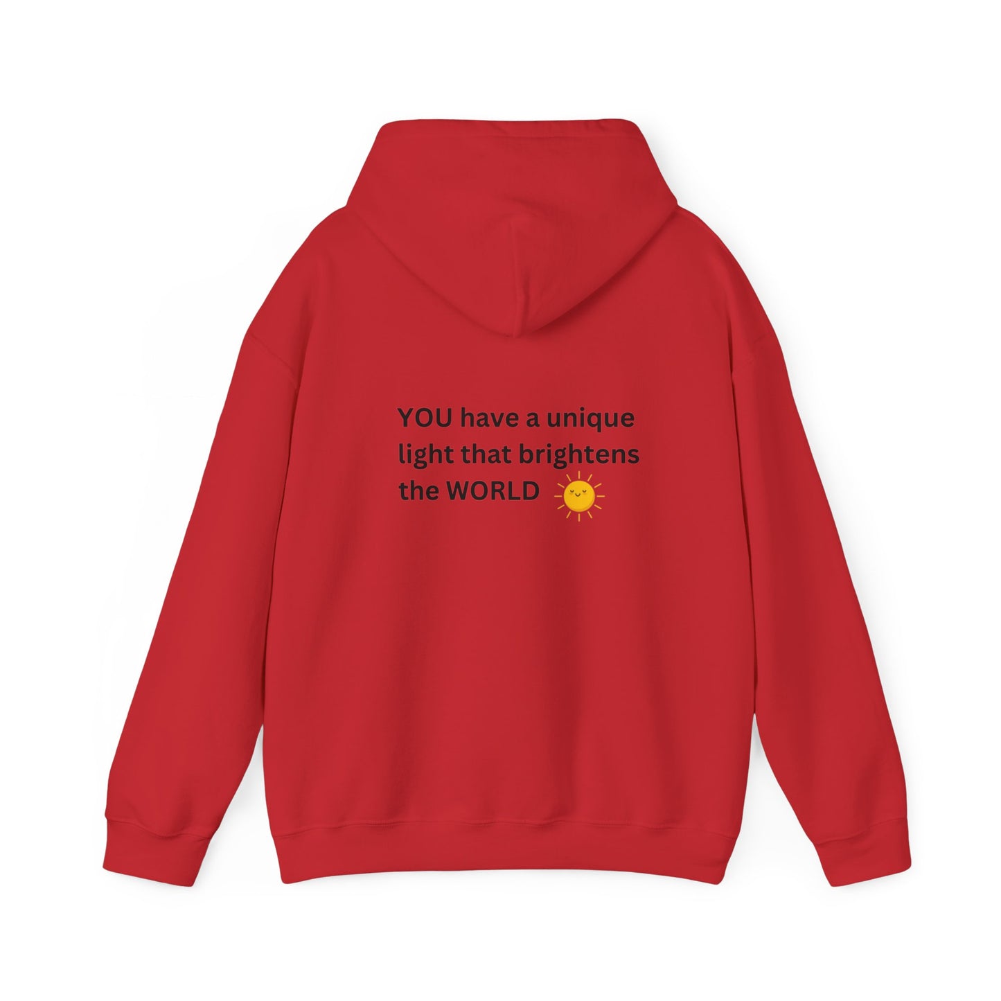 Bee Kind- (Back) You have a unique light that brightens the world - Unisex Heavy Blend™ Hooded Sweatshirt