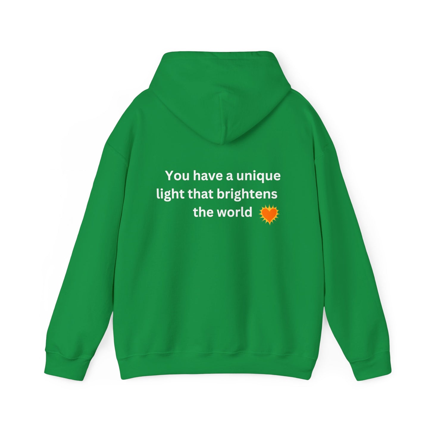 Bee Kind- (Back) You have a unique light that brightens the world - Unisex Heavy Blend™ Hooded Sweatshirt