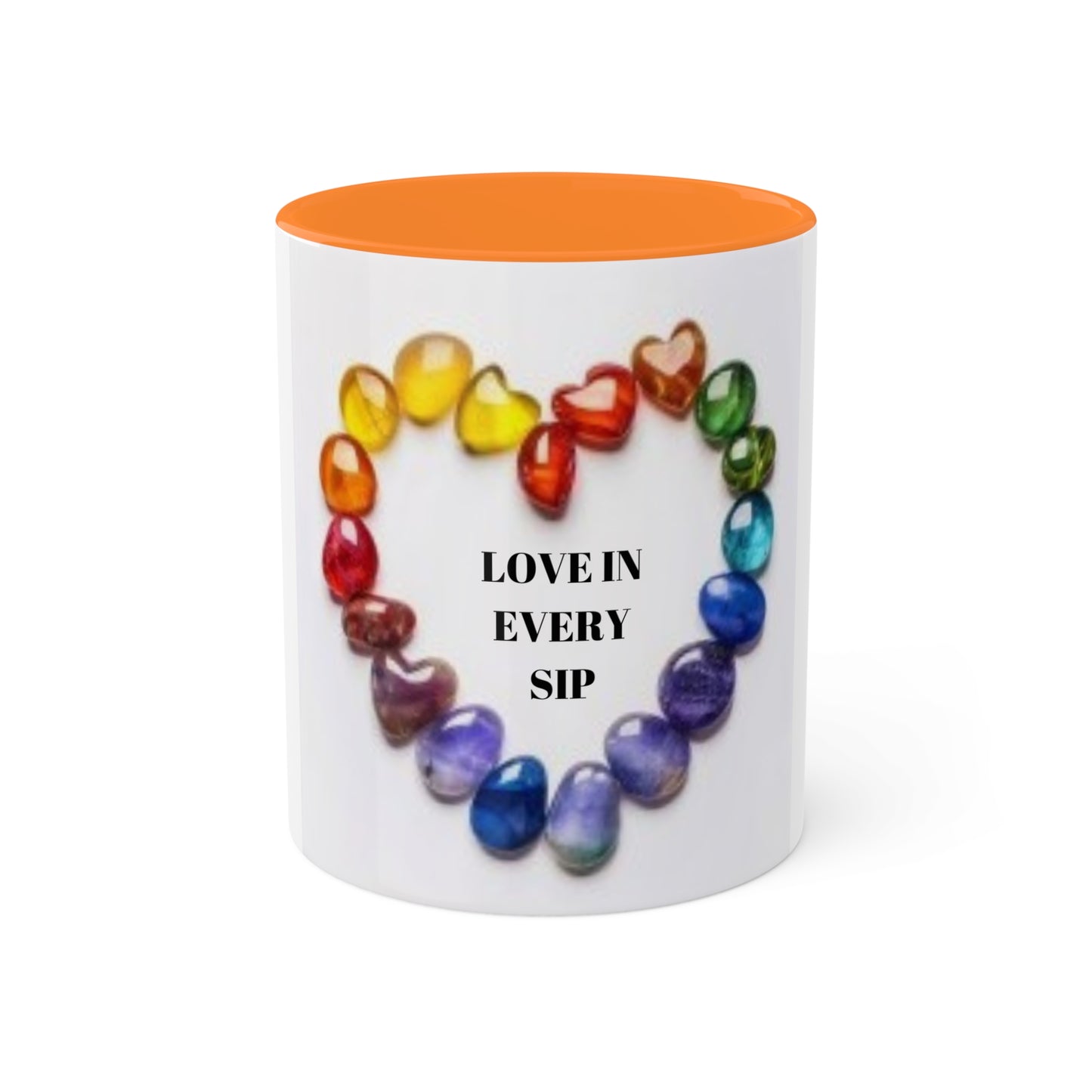 Love in every sip (heart) - Colorful Mugs, 11oz