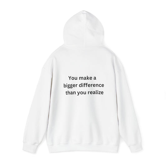 Bee Kind- (Back) You make a bigger difference than you realize-Unisex Heavy Blend™ Hooded Sweatshirt