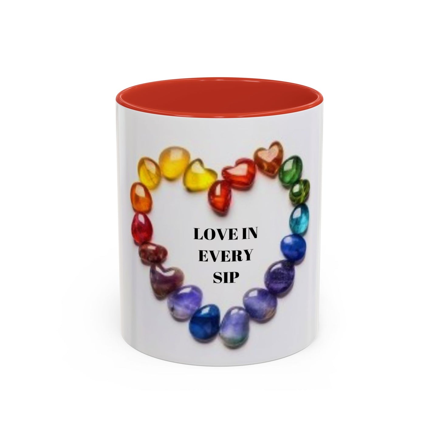 Love in every sip (heart) - Accent Coffee Mug (11, 15oz)