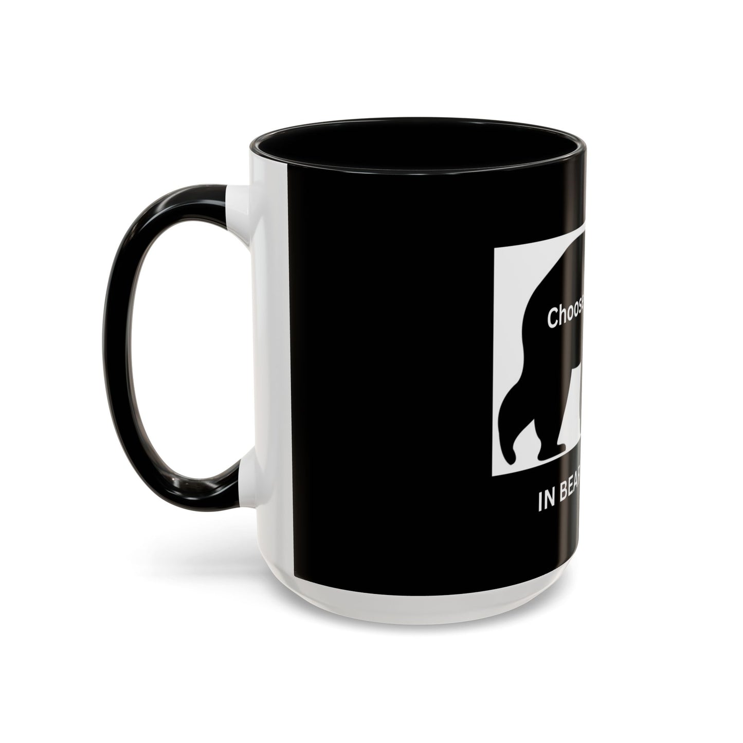 Bear- In Bear We Trust (Black) - Accent Coffee Mug (11, 15oz)