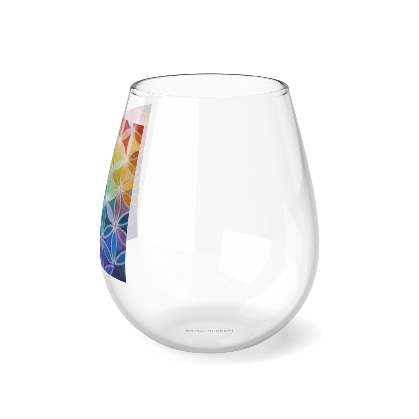 Flower of Life - Stemless Wine Glass, 11.75oz