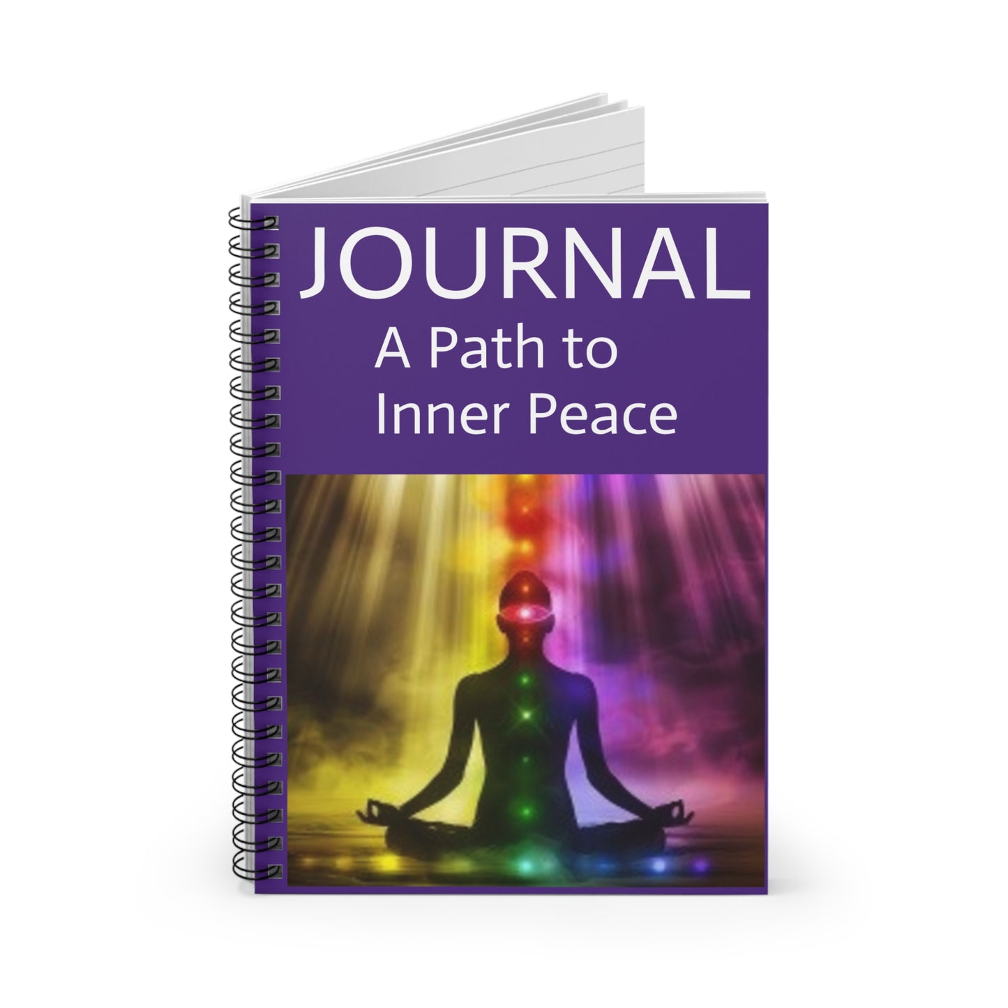 Journal - A path to Inner Peace - Spiral Notebook - Ruled Line