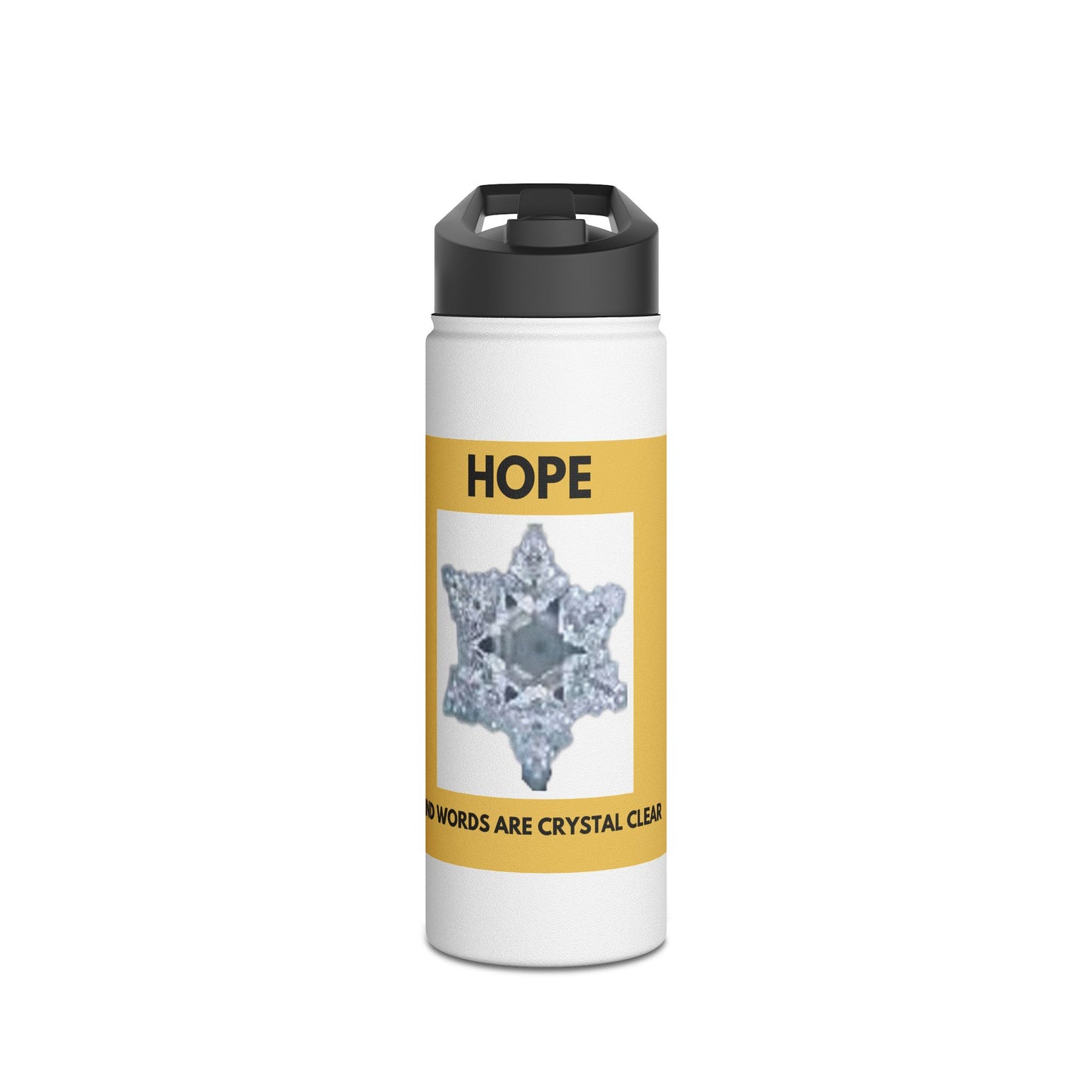 Hope - Water crystal - Stainless Steel Water Bottle, Standard Lid