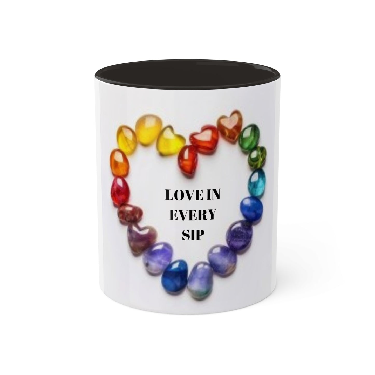 Love in every sip (heart) - Colorful Mugs, 11oz