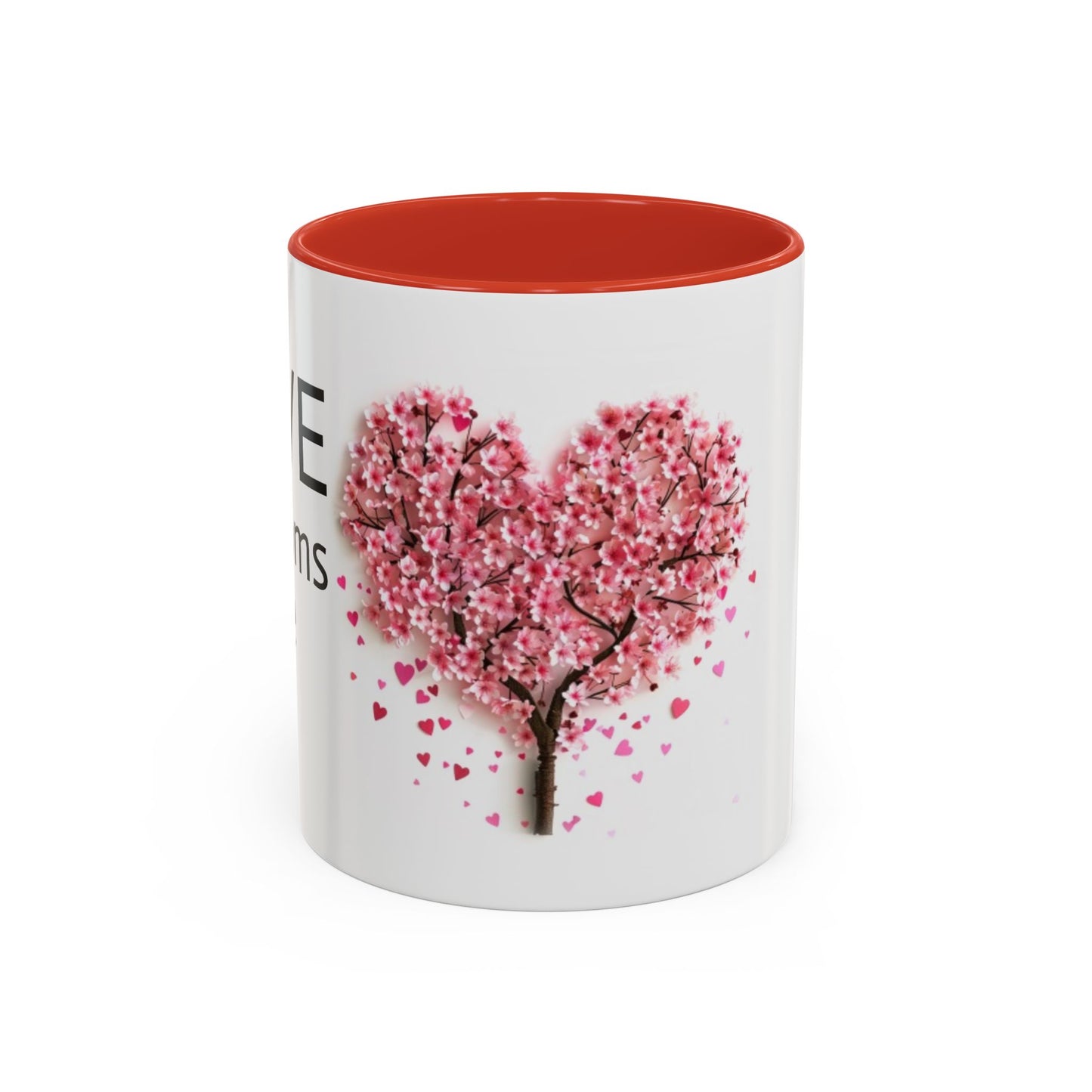 Love Blossoms Here (Cherry blossom tree) - Accent Coffee Mug (11, 15oz)