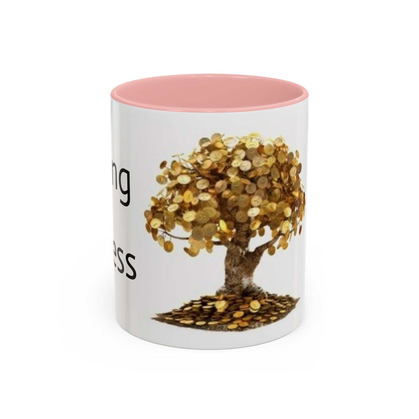 Sipping on Success (money tree) - Accent Coffee Mug (11, 15oz)