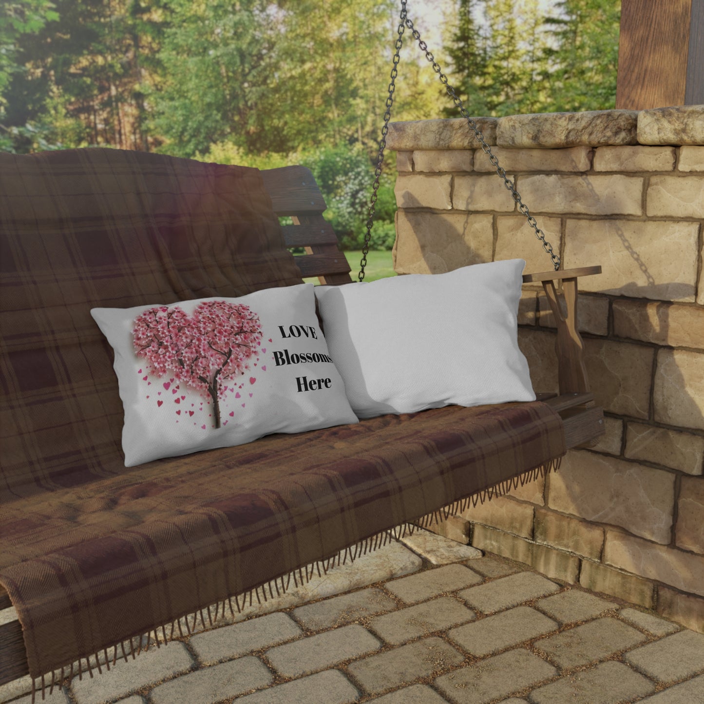 Love Blossoms Here - Outdoor Pillows