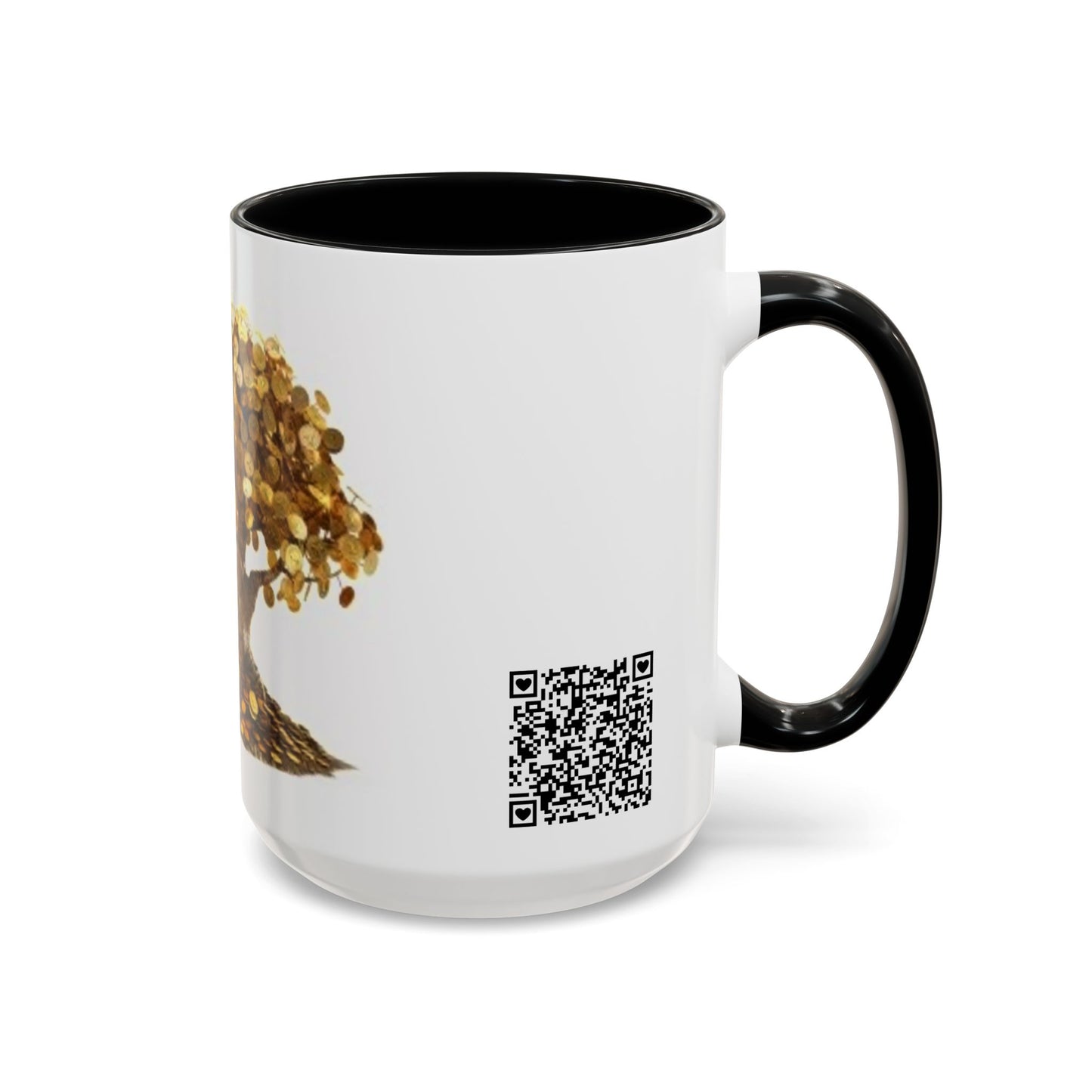 Sipping on Success (money tree) - Accent Coffee Mug (11, 15oz)