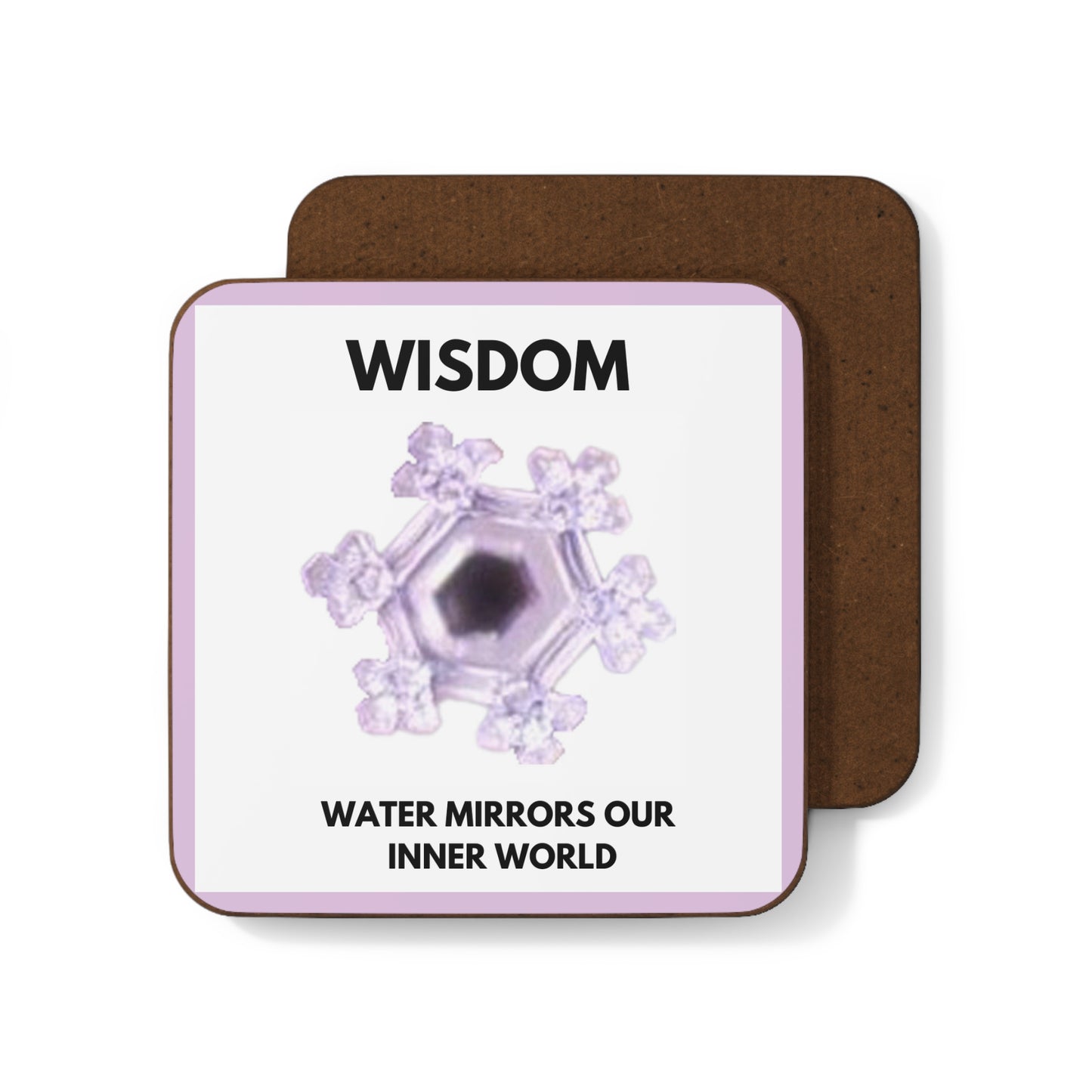 Wisdom - Water Crystal - Hardboard Back Coaster