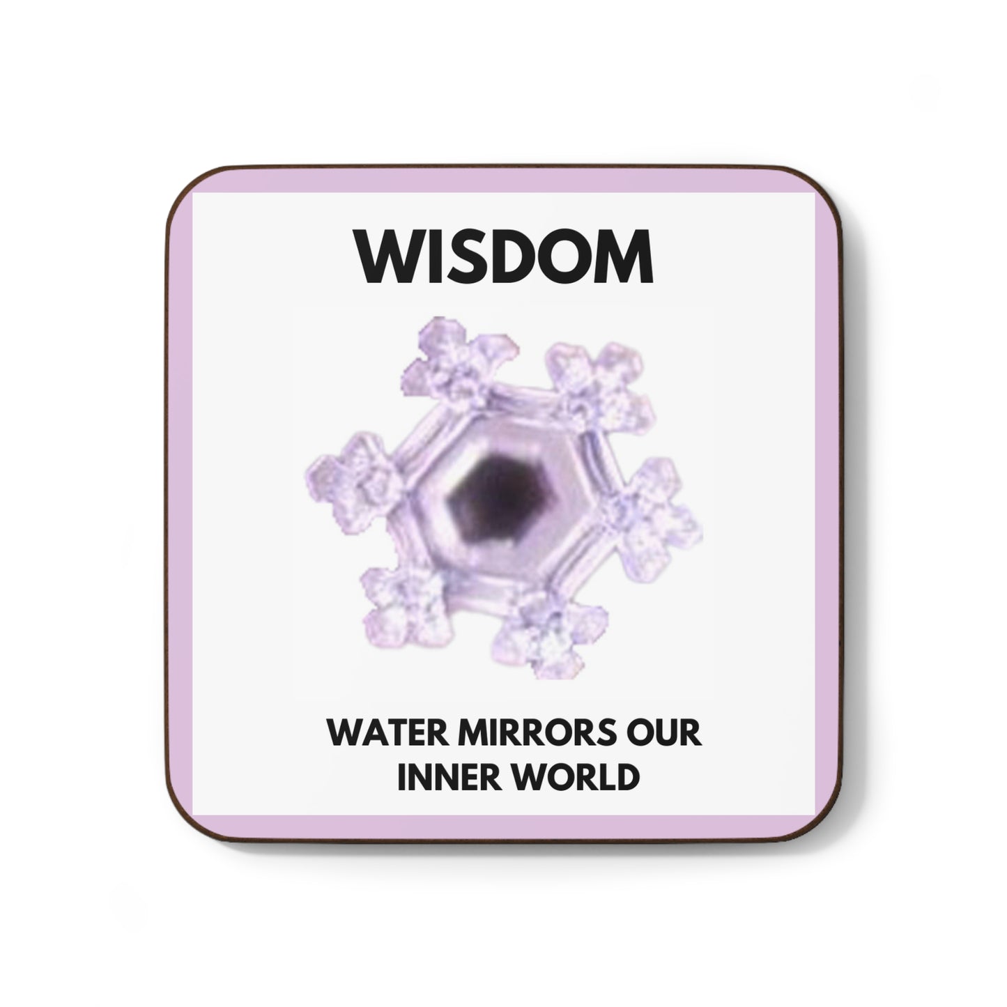 Wisdom - Water Crystal - Hardboard Back Coaster