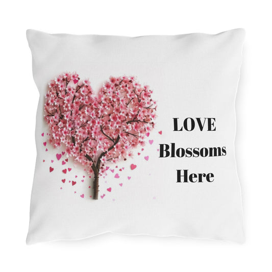 Love Blossoms Here - Outdoor Pillows