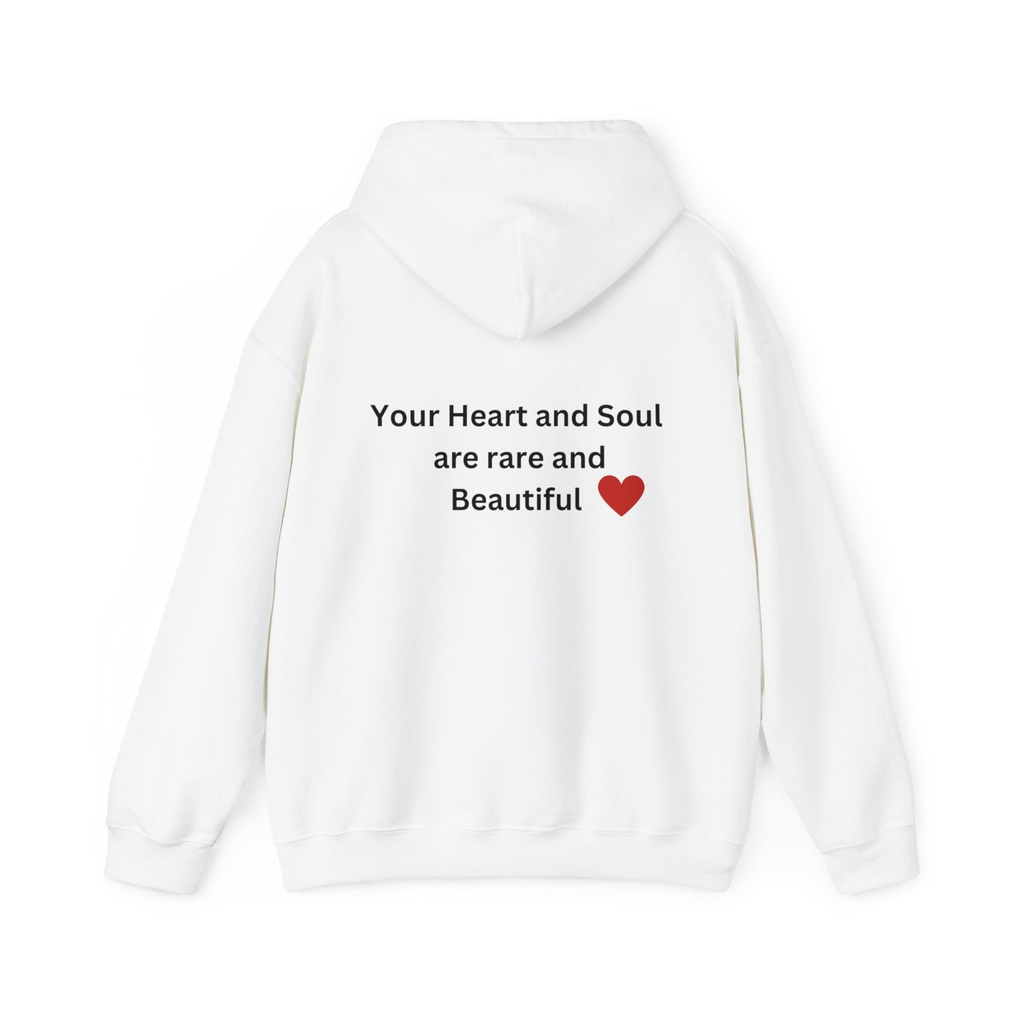 Bee Kind - (Back) -Your heart and soul are rare and beautiful - Unisex Heavy Blend™ Hooded Sweatshirt