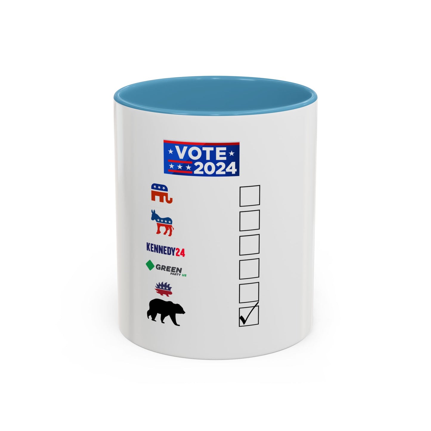 Bear- Vote for the bear - Accent Coffee Mug (11, 15oz)