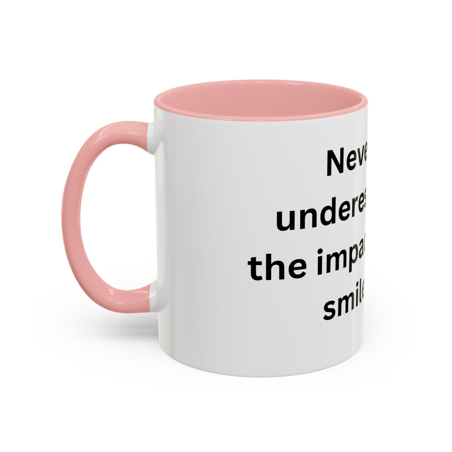 Bee Kind - Never underestimate the impact of your smile  - Accent Coffee Mug (11, 15oz)