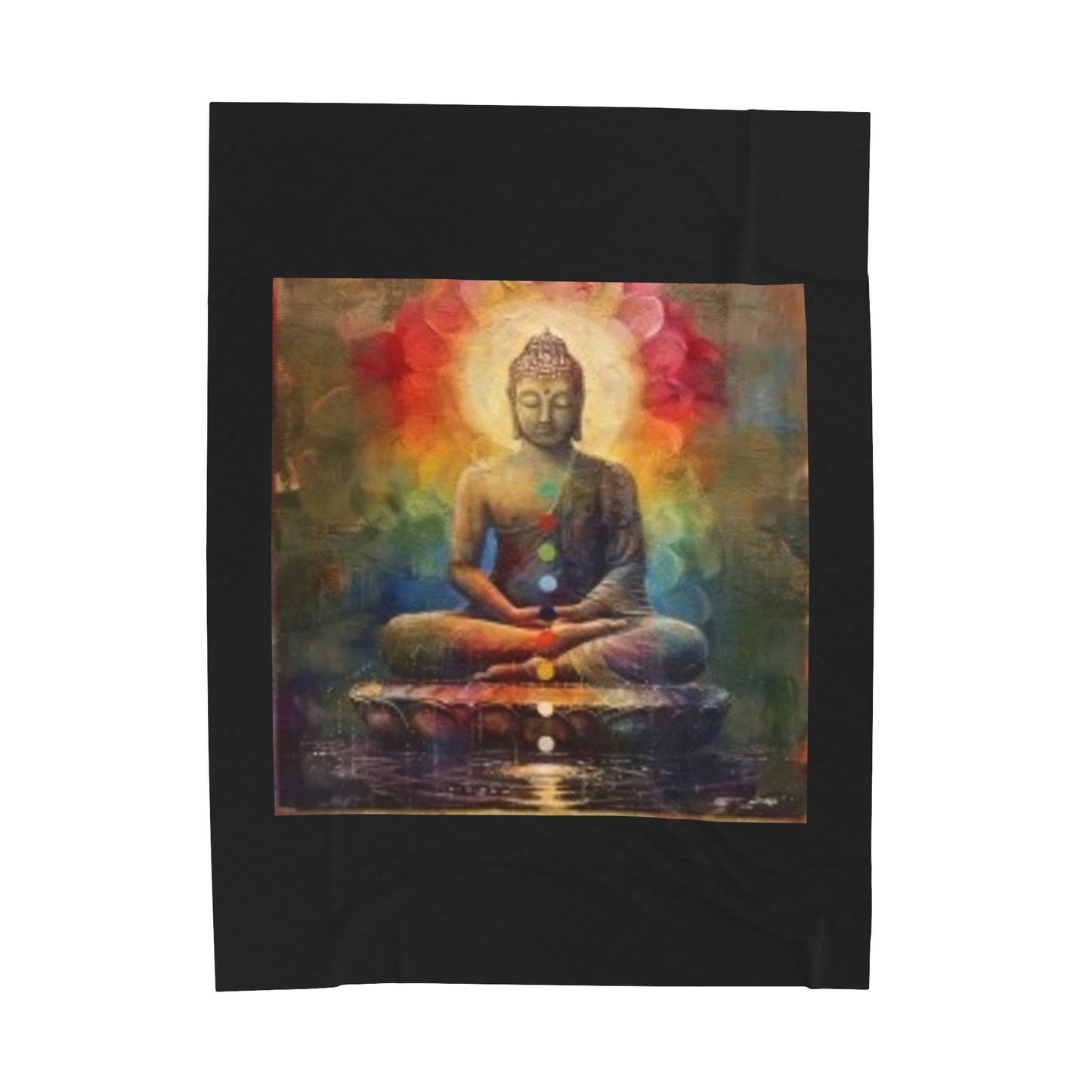 Zen Buddha - Velveteen Plush Blanket