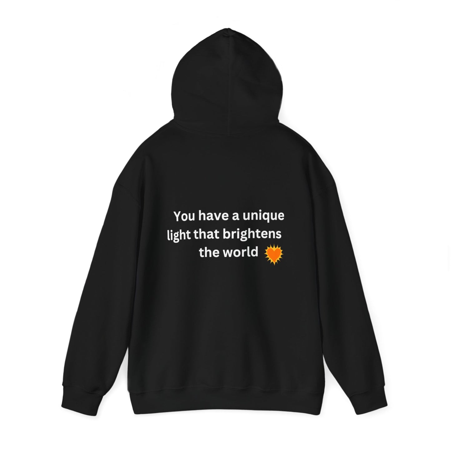 Bee Kind- (Back) You have a unique light that brightens the world - Unisex Heavy Blend™ Hooded Sweatshirt