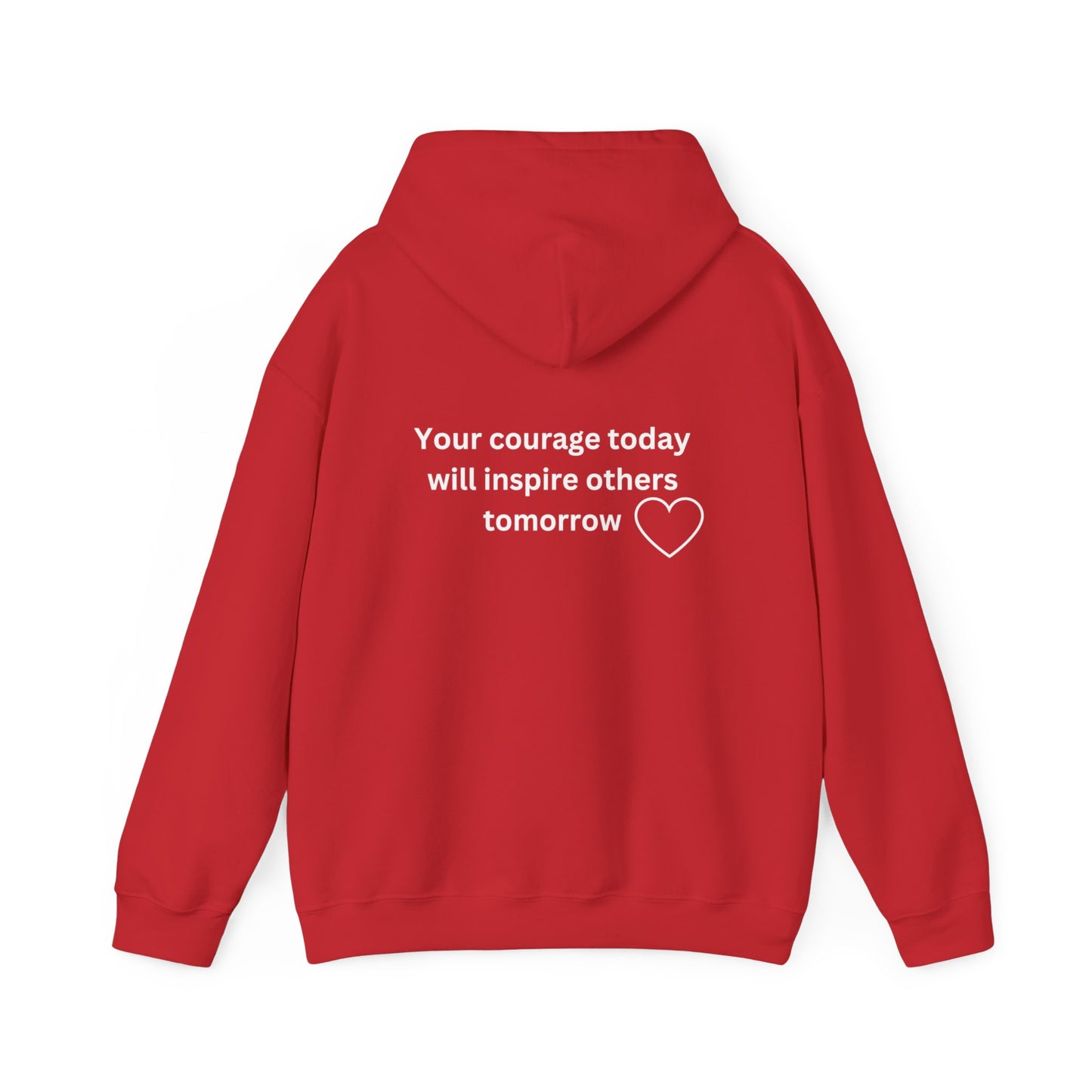 Bee Kind - (Back) Your courage today will inspire other's tomorrow - Unisex Heavy Blend™ Hooded Sweatshirt