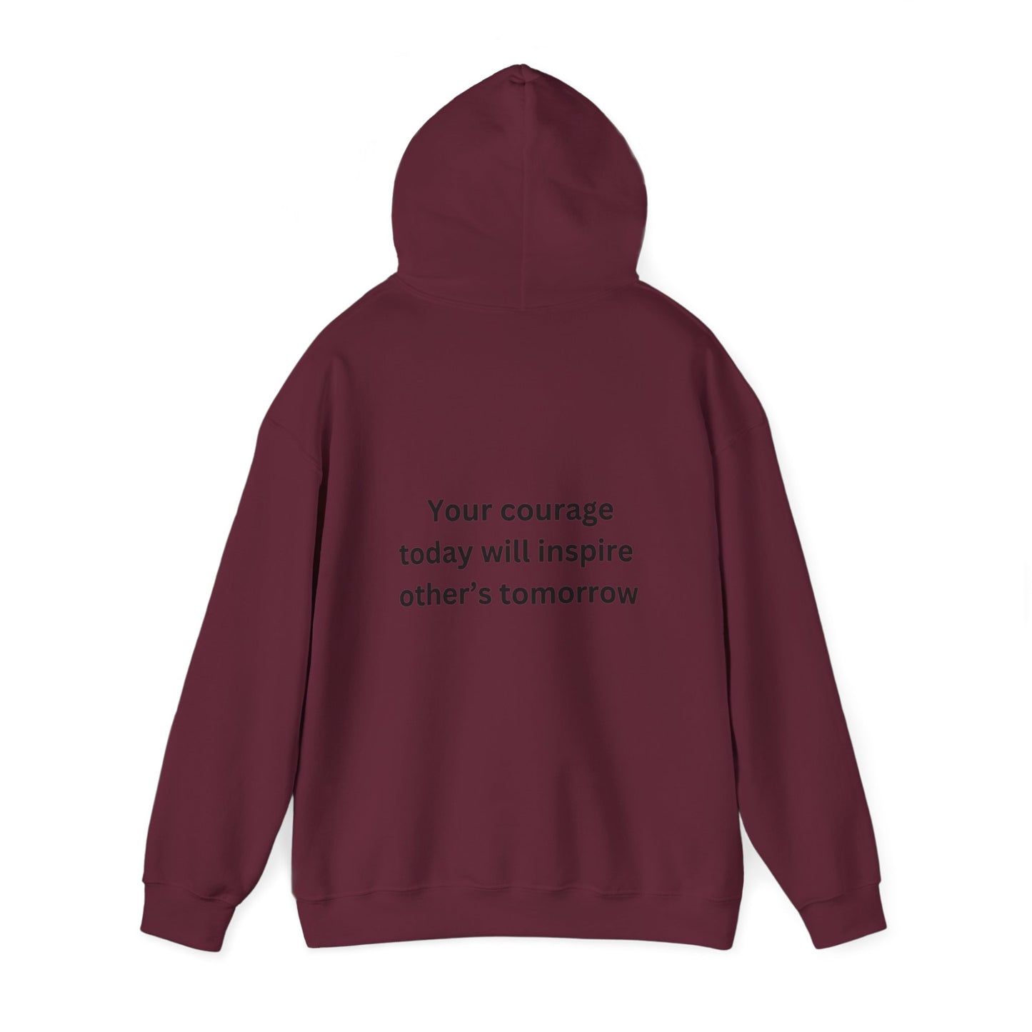 Bee Kind - (Back) Your courage today will inspire other's tomorrow - Unisex Heavy Blend™ Hooded Sweatshirt