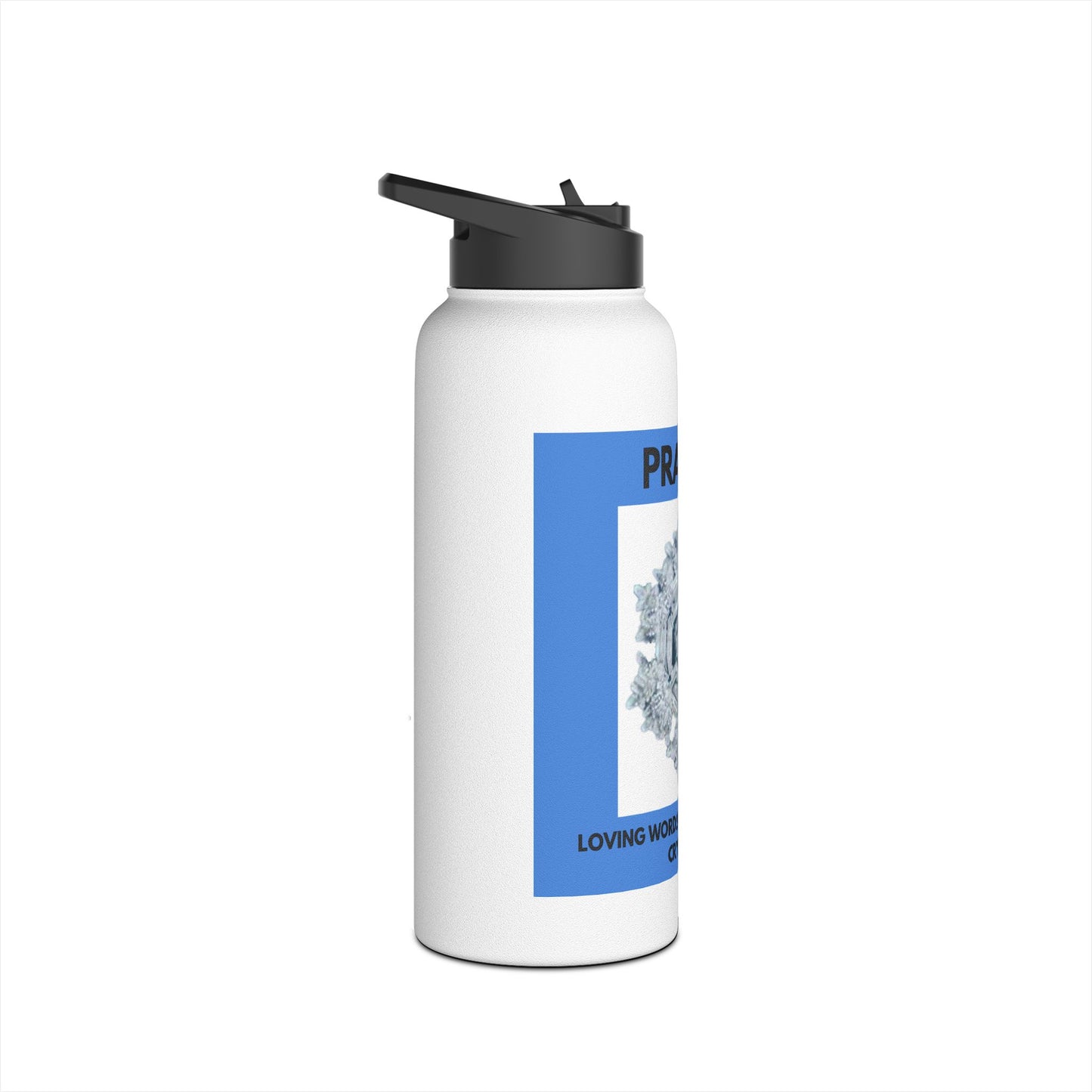 Prayer - water crystal - Stainless Steel Water Bottle, Standard Lid