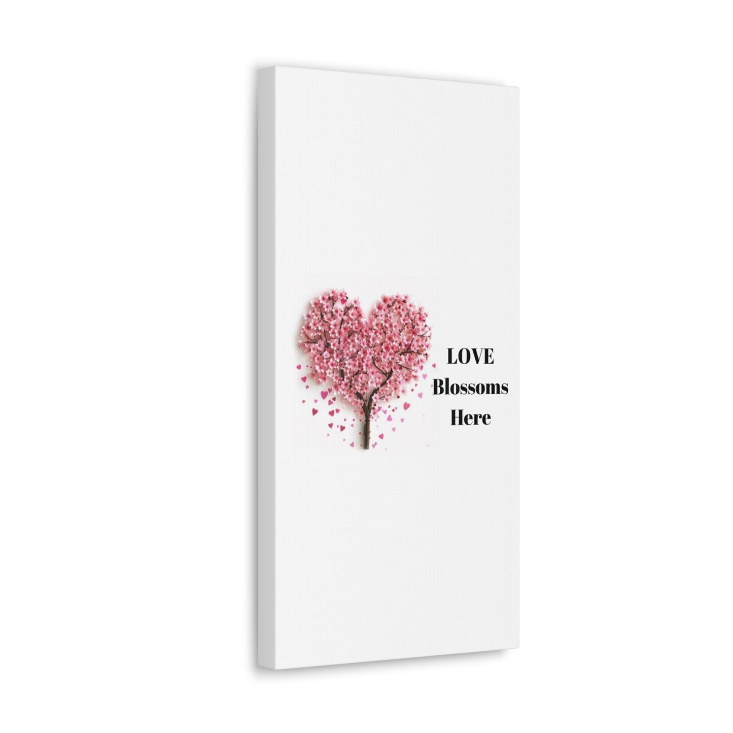 Cherry Blossom Heart Tree- Love Blossoms Here -Canvas Gallery Wraps