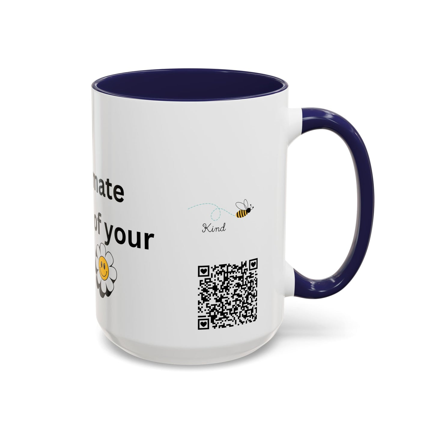 Bee Kind - Never underestimate the impact of your smile  - Accent Coffee Mug (11, 15oz)