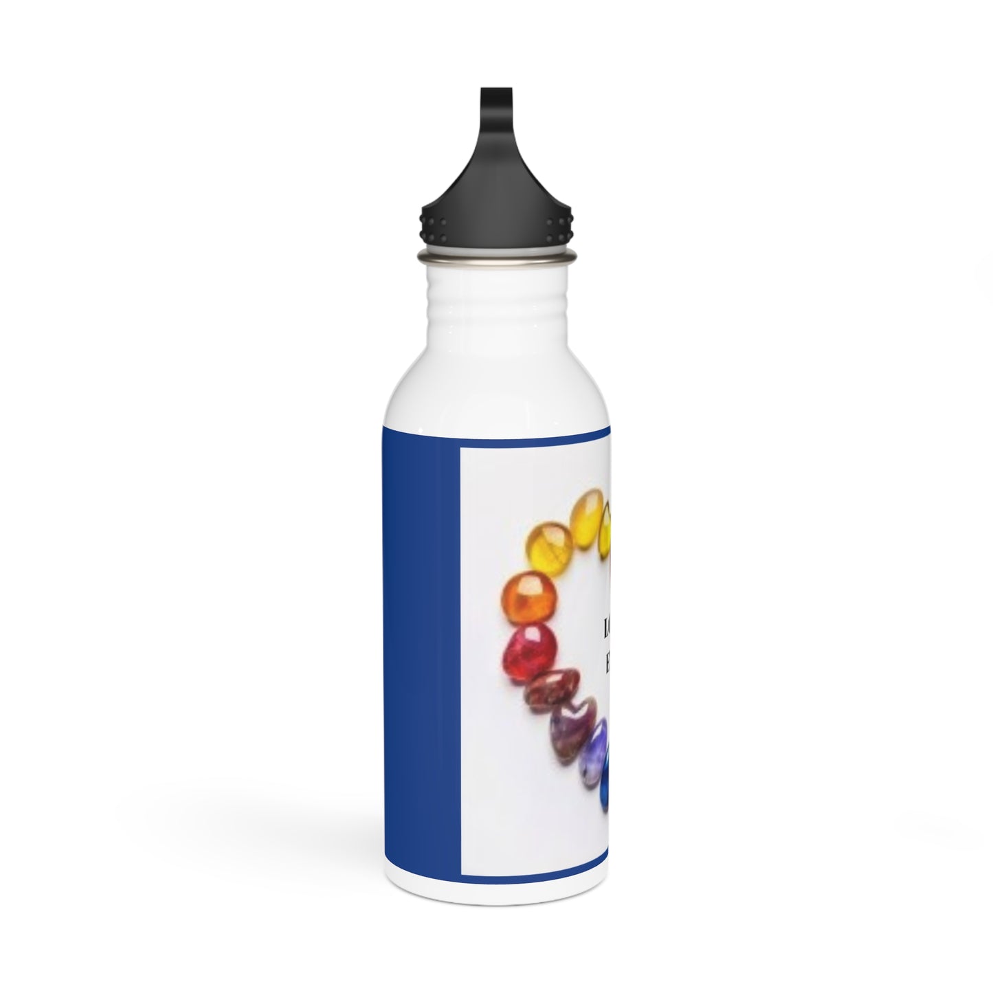 Love in every sip - blue & white- Stainless Steel Water Bottle