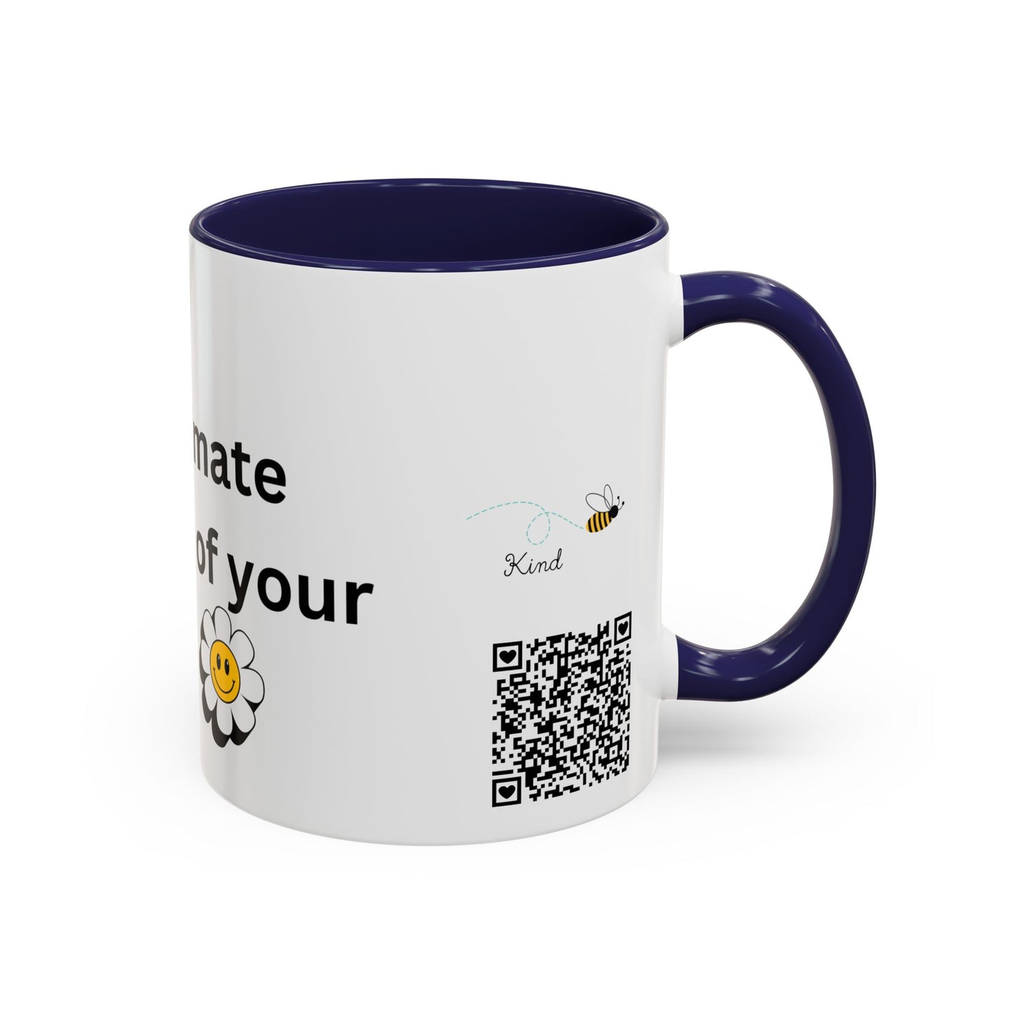 Bee Kind - Never underestimate the impact of your smile  - Accent Coffee Mug (11, 15oz)