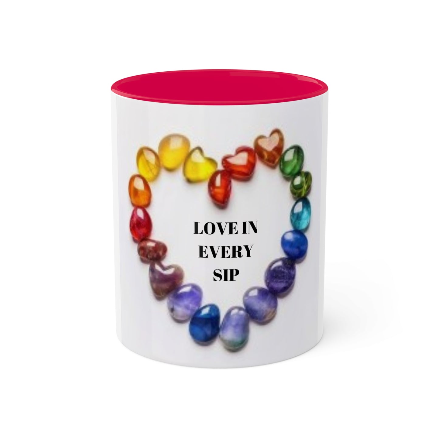 Love in every sip (heart) - Colorful Mugs, 11oz