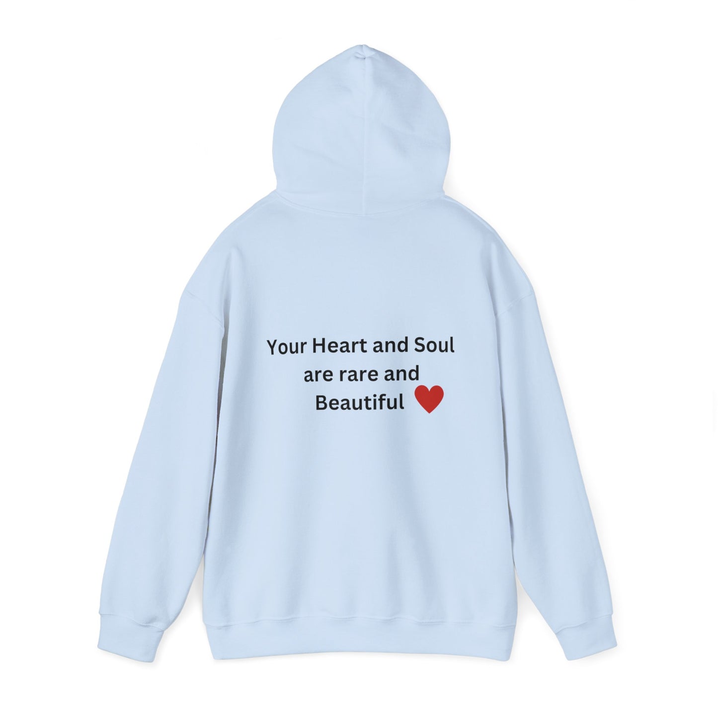 Bee Kind - (Back) -Your heart and soul are rare and beautiful - Unisex Heavy Blend™ Hooded Sweatshirt