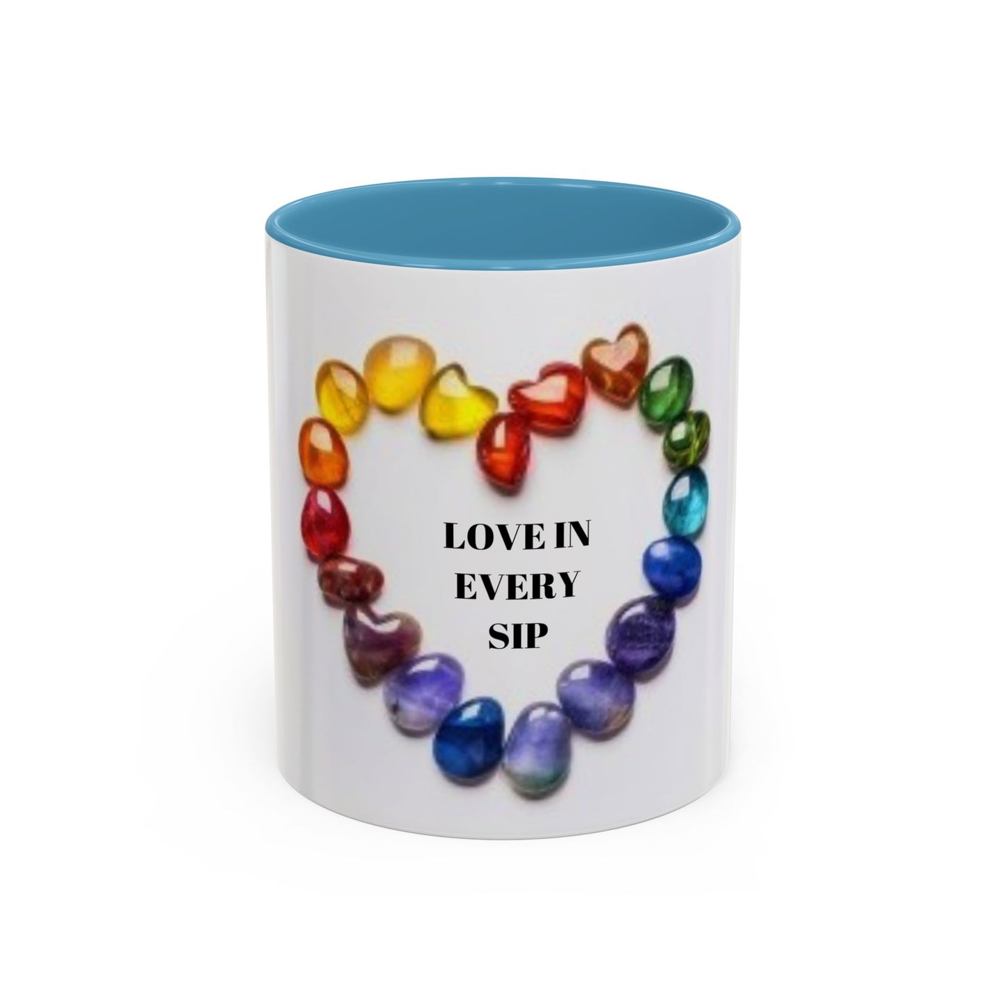 Love in every sip (heart) - Accent Coffee Mug (11, 15oz)