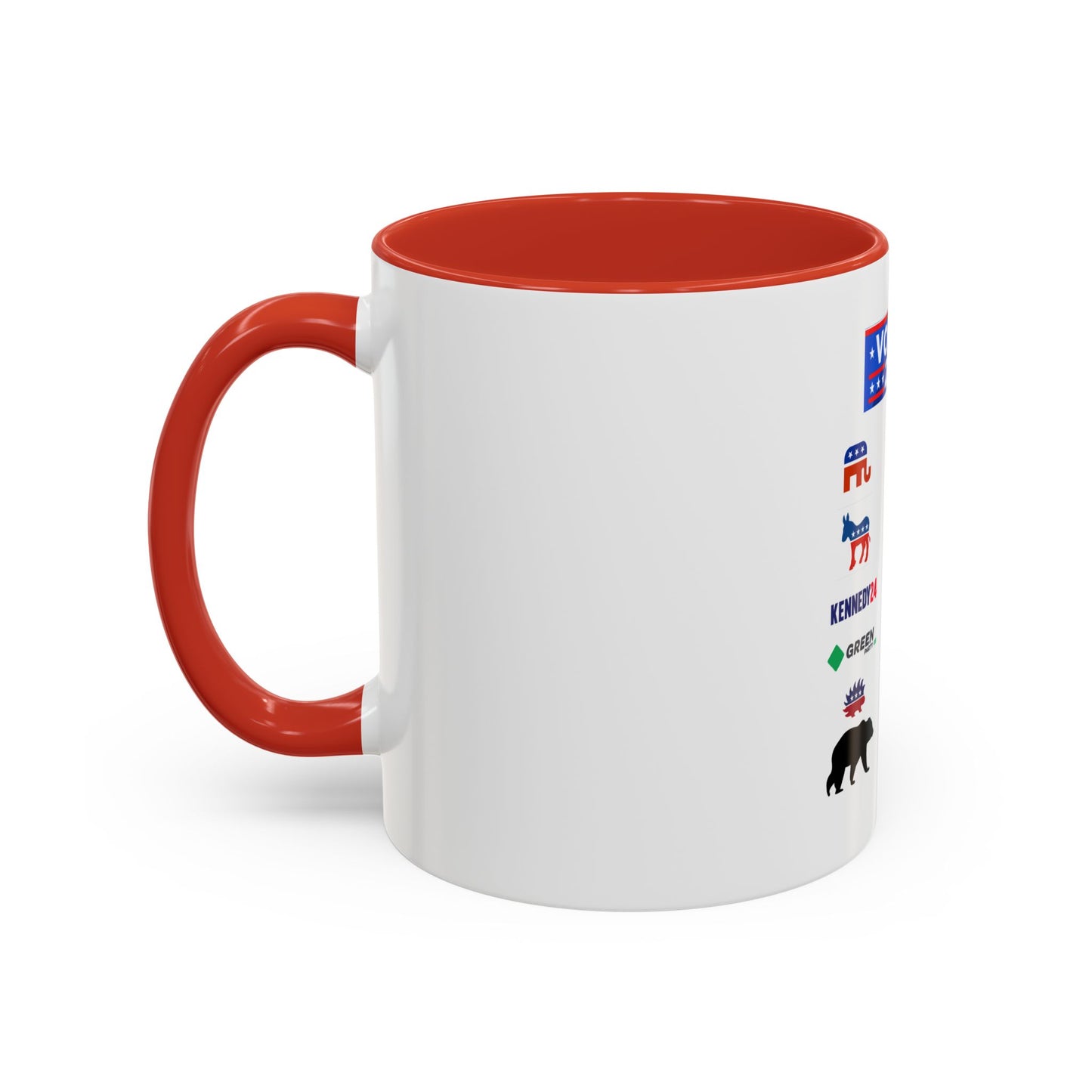 Bear- Vote for the bear - Accent Coffee Mug (11, 15oz)