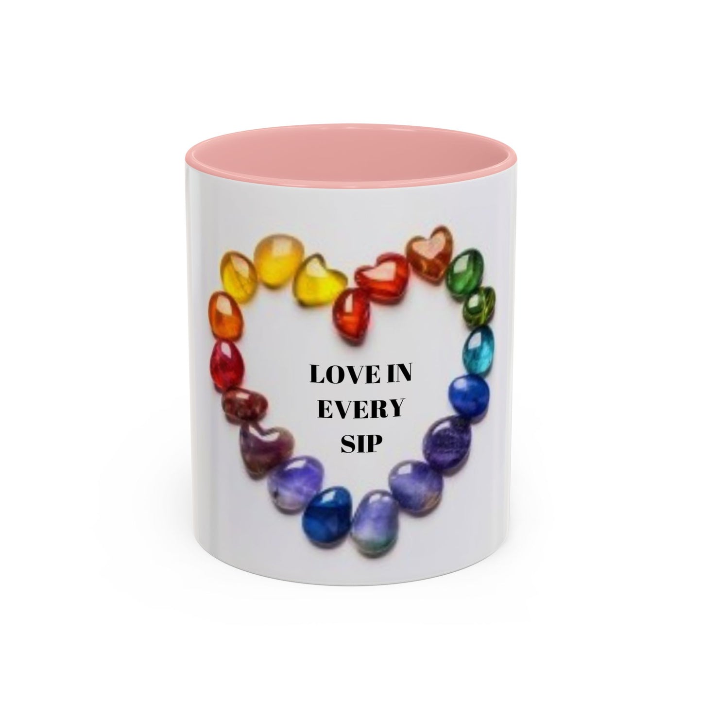 Love in every sip (heart) - Accent Coffee Mug (11, 15oz)