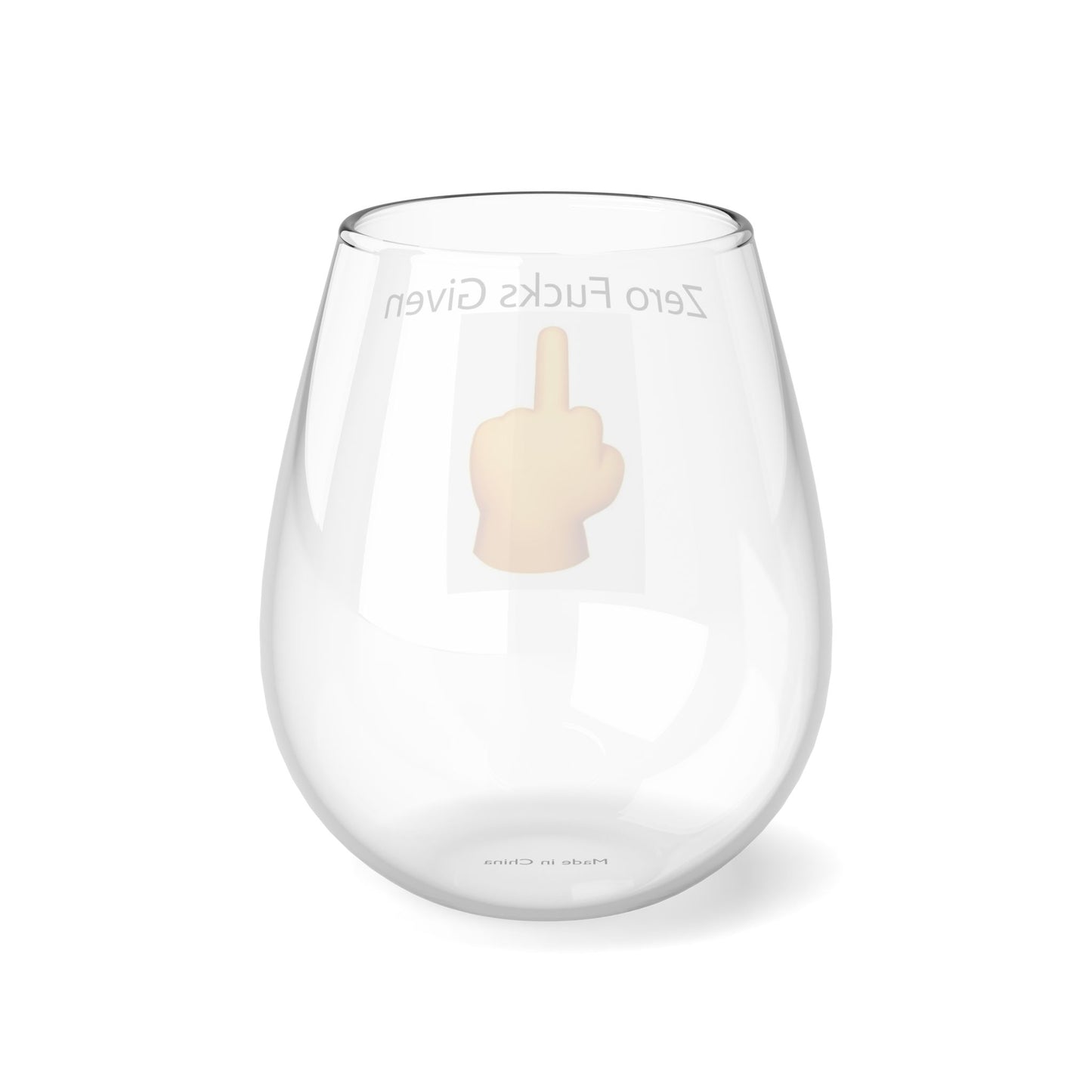 Zero Fucks Given - Stemless Wine Glass, 11.75oz