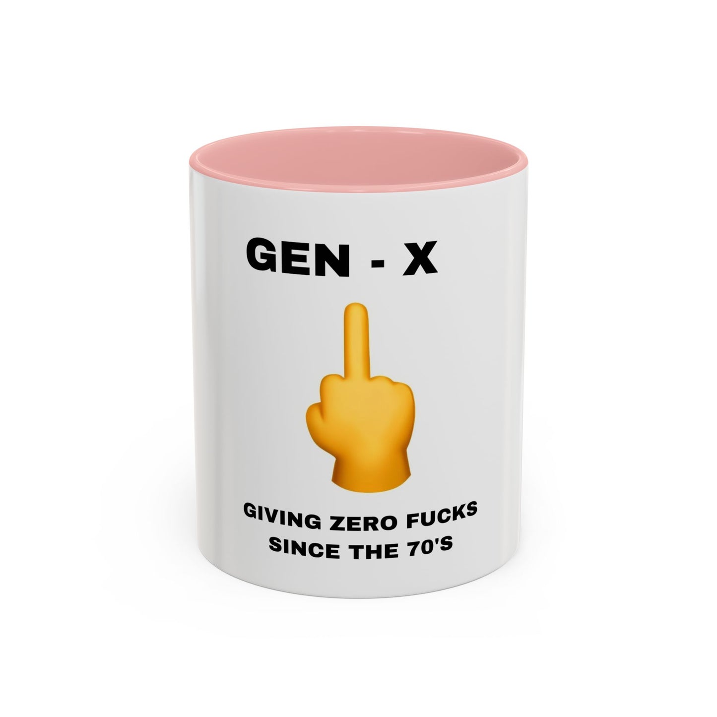 GEN- X - Giving zero fucks since the 70's - Accent Coffee Mug (11, 15oz)