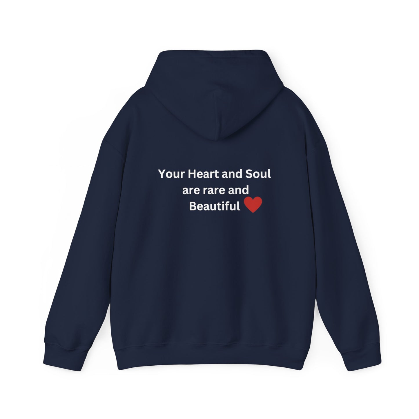 Bee Kind - (Back) -Your heart and soul are rare and beautiful - Unisex Heavy Blend™ Hooded Sweatshirt