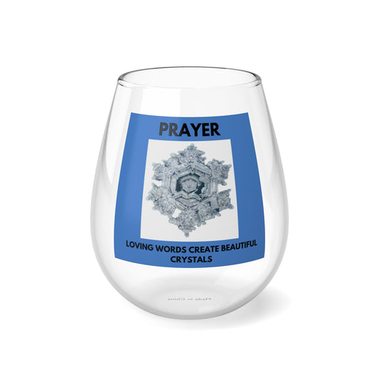 PRAYER STEMLESS WINE GLASS - 11.75oz