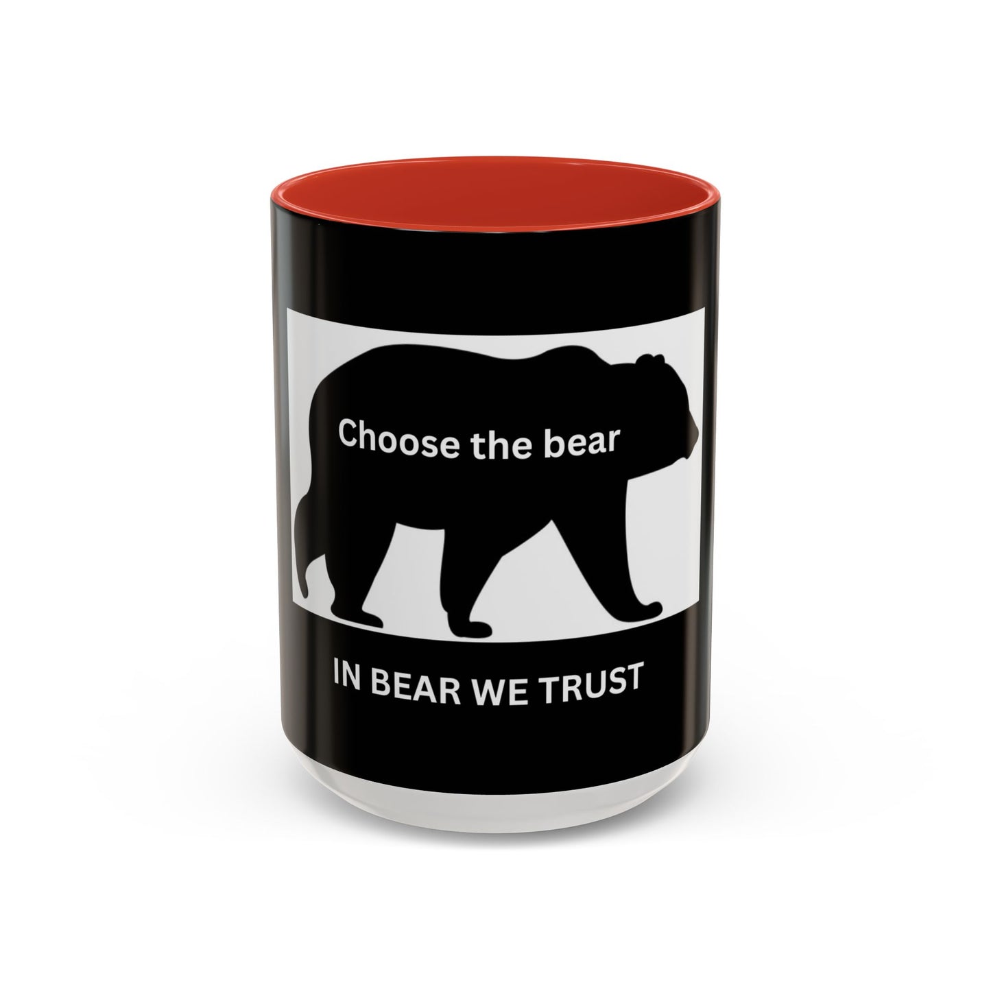 Bear- In Bear We Trust (Black) - Accent Coffee Mug (11, 15oz)