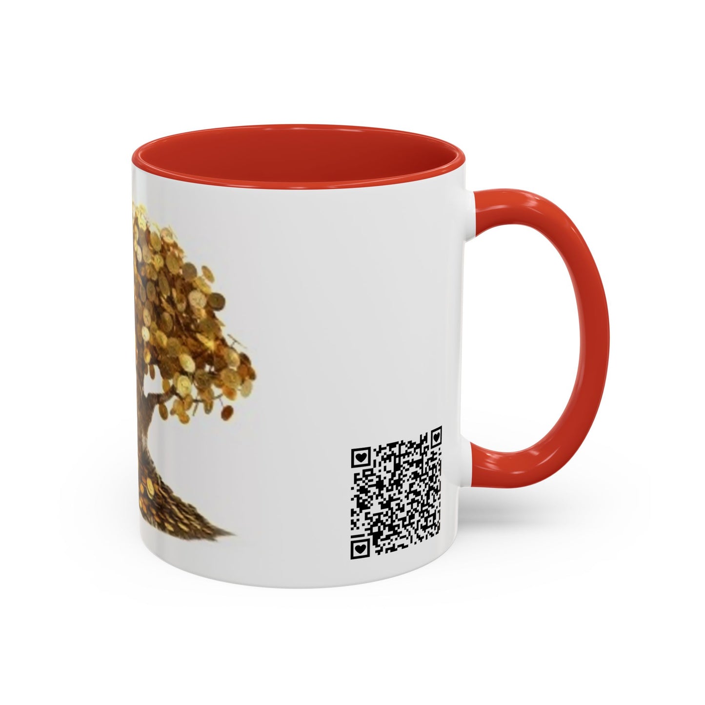 Sipping on Success (money tree) - Accent Coffee Mug (11, 15oz)