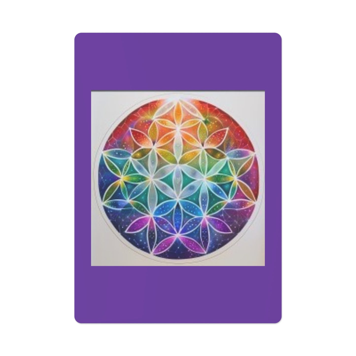 Flower of Life - purple - Poker Cards