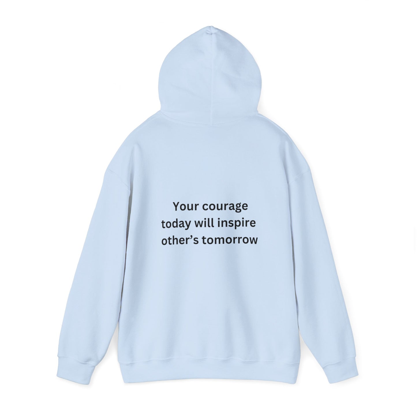 Bee Kind - (Back) Your courage today will inspire other's tomorrow - Unisex Heavy Blend™ Hooded Sweatshirt