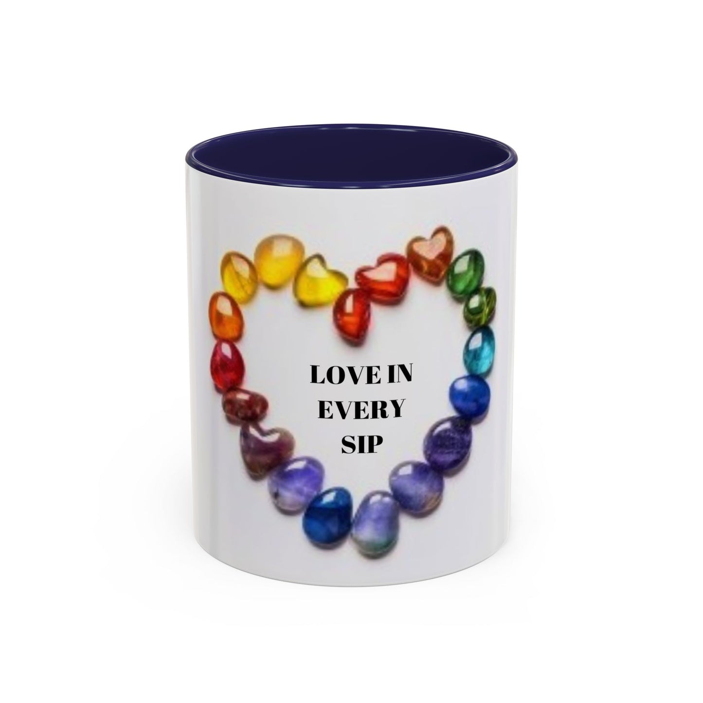 Love in every sip (heart) - Accent Coffee Mug (11, 15oz)