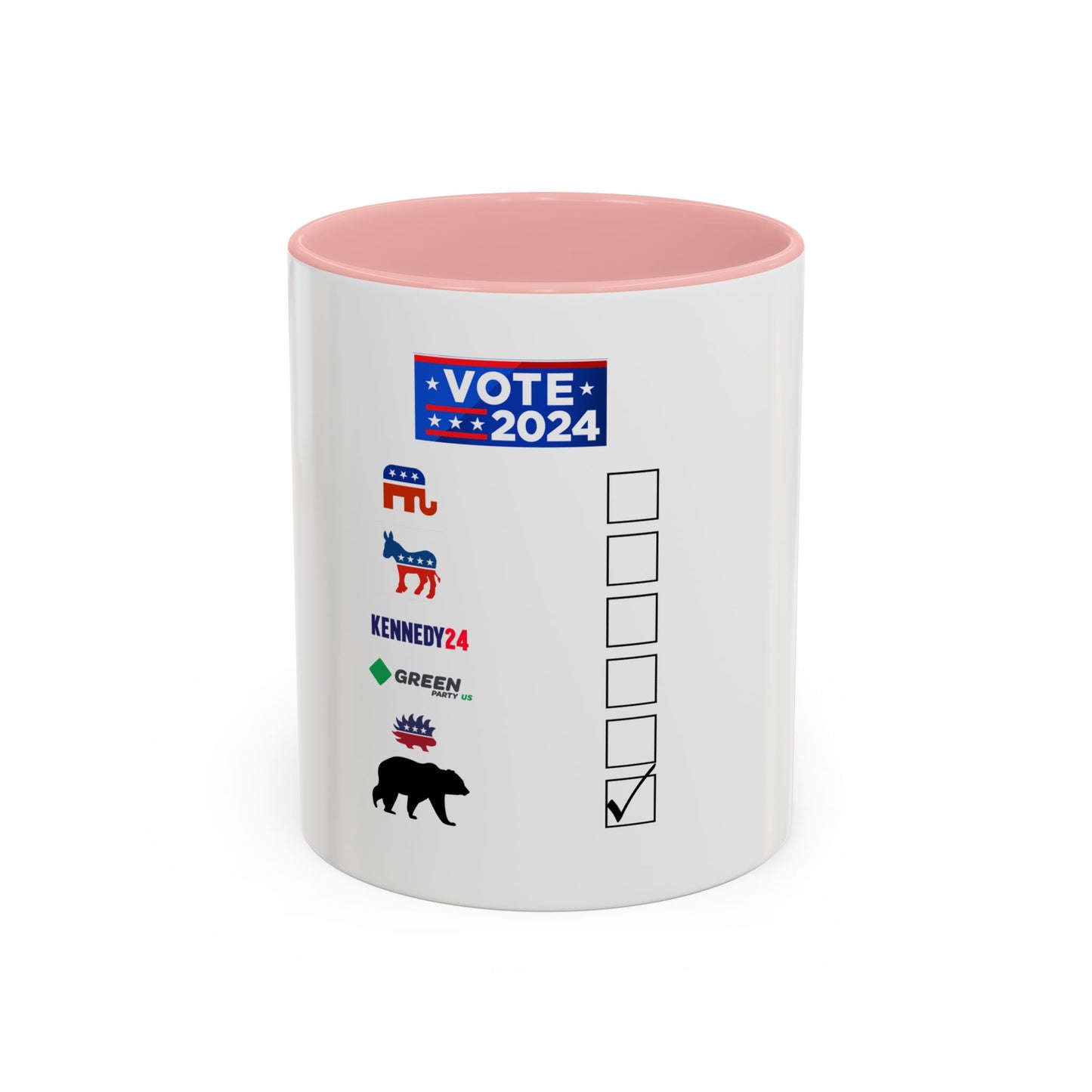 Bear- Vote for the bear - Accent Coffee Mug (11, 15oz)