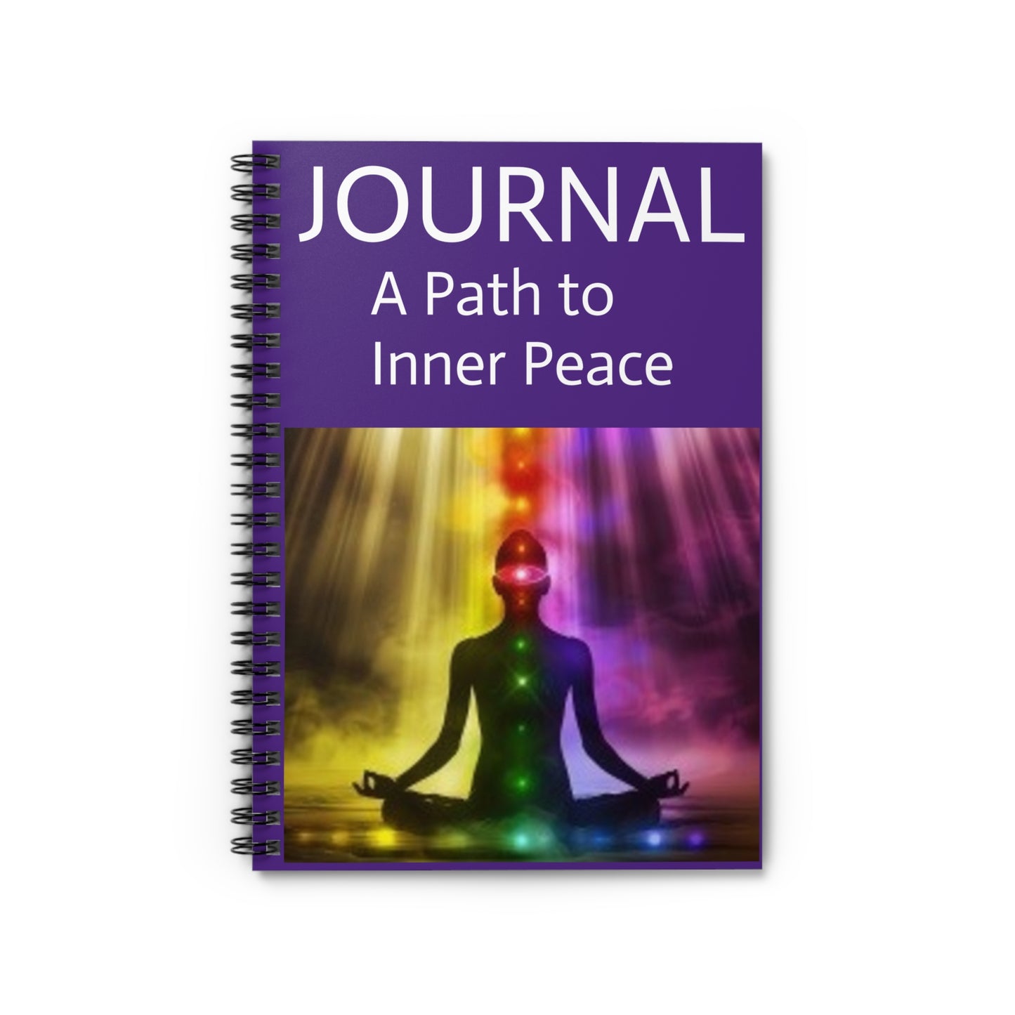 Journal - A path to Inner Peace - Spiral Notebook - Ruled Line